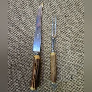 John H Best & Co. Sheffield Stainless Steel Cutlery Set Deer Antler